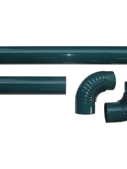 Ofenrohr Set, opalgrün emailliert